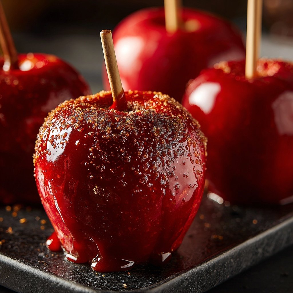 Homemade Candy Apples With Cinnamon Sugar