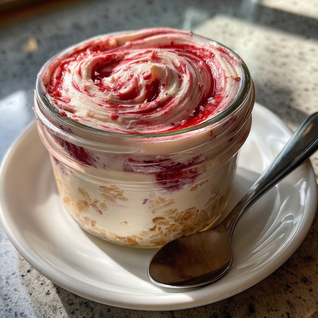 Strawberry Cheesecake Overnight Oats Easy