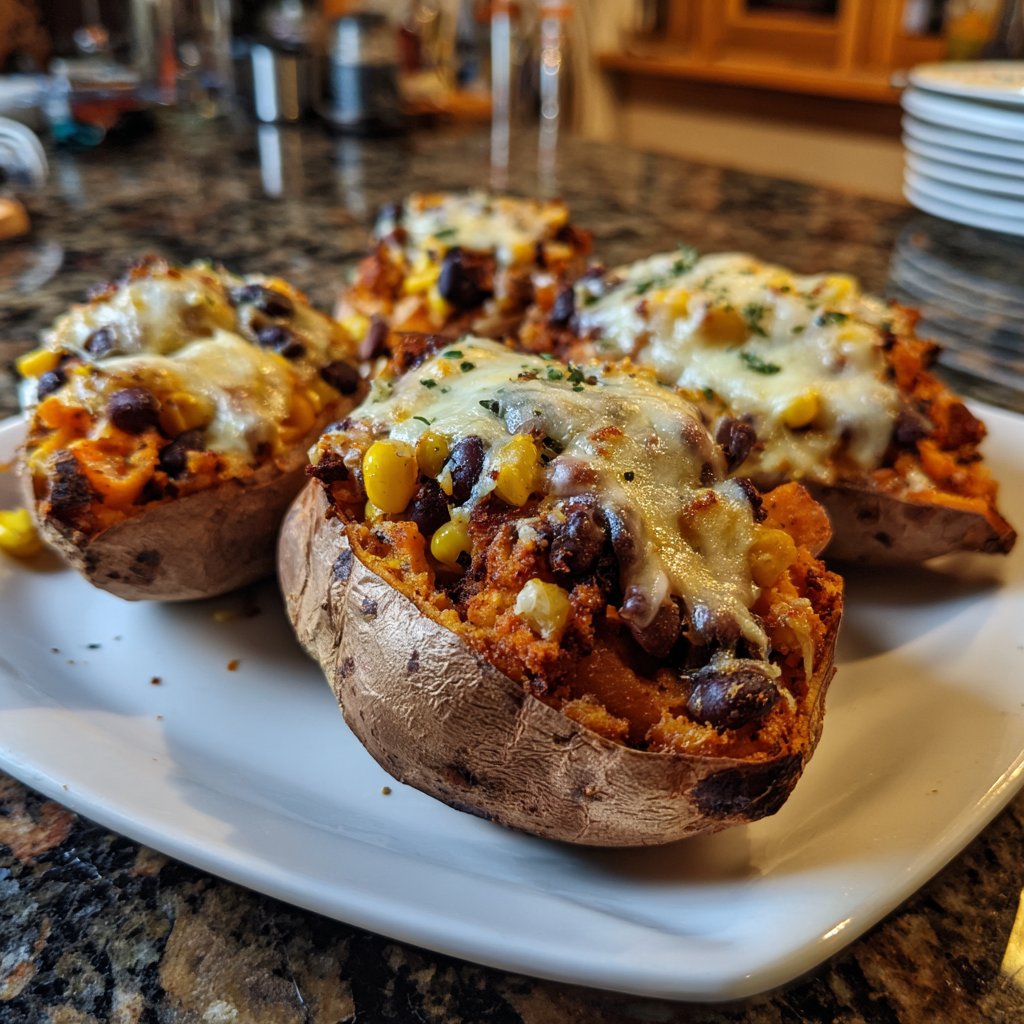 Valentine Dinner Stuffed Sweet Potatoes
