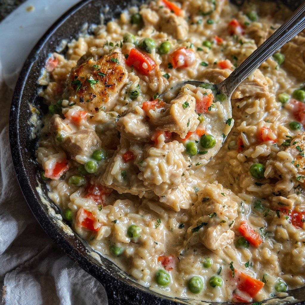 Creamy Chicken Rice Skillet