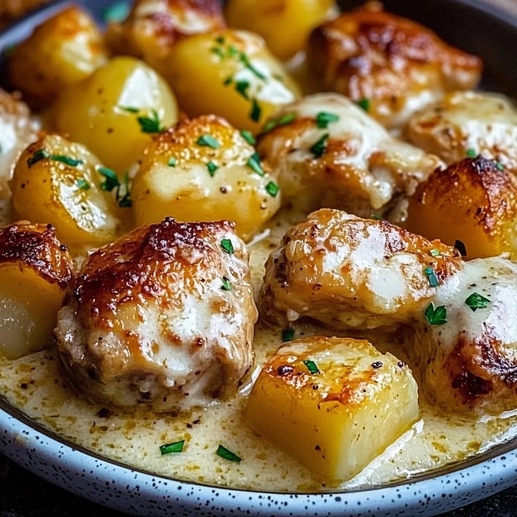 Garlic Parmesan Crockpot Chicken and Potatoes