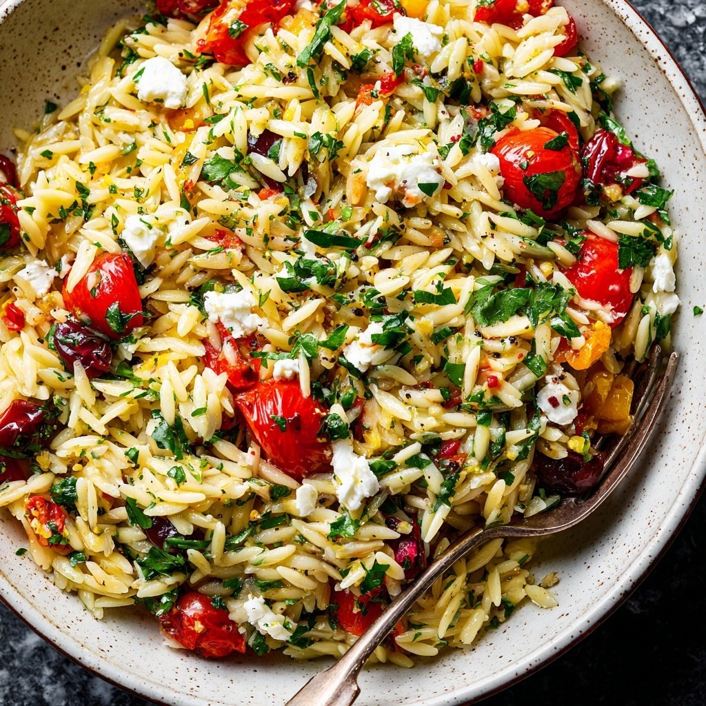Mediterranean Orzo Salad With Herbs