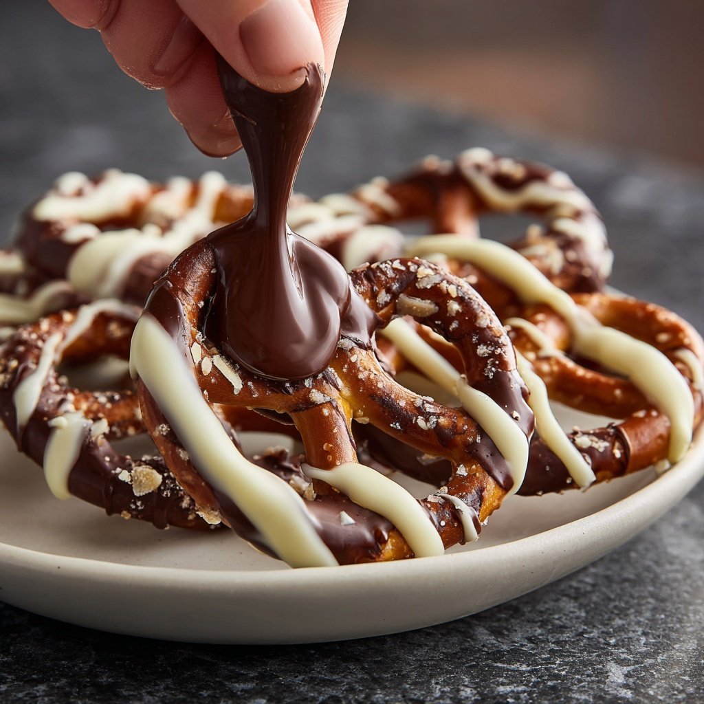 Valentines Snacks Chocolate Dipped Pretzels