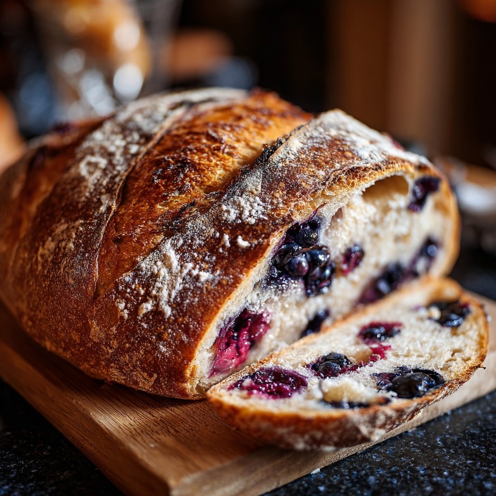 Lemon Blueberry Sourdough Bread Bakery Style