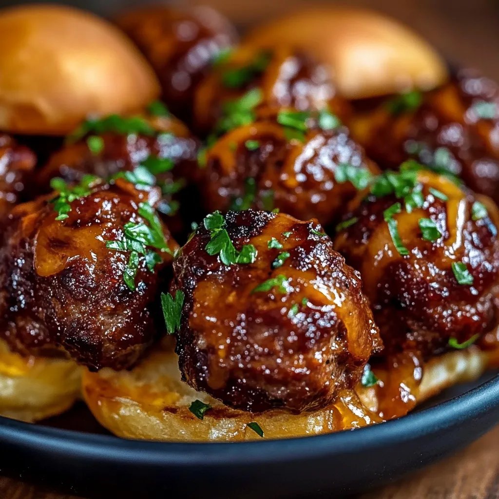 Bourbon Bacon Cheeseburger Meatballs