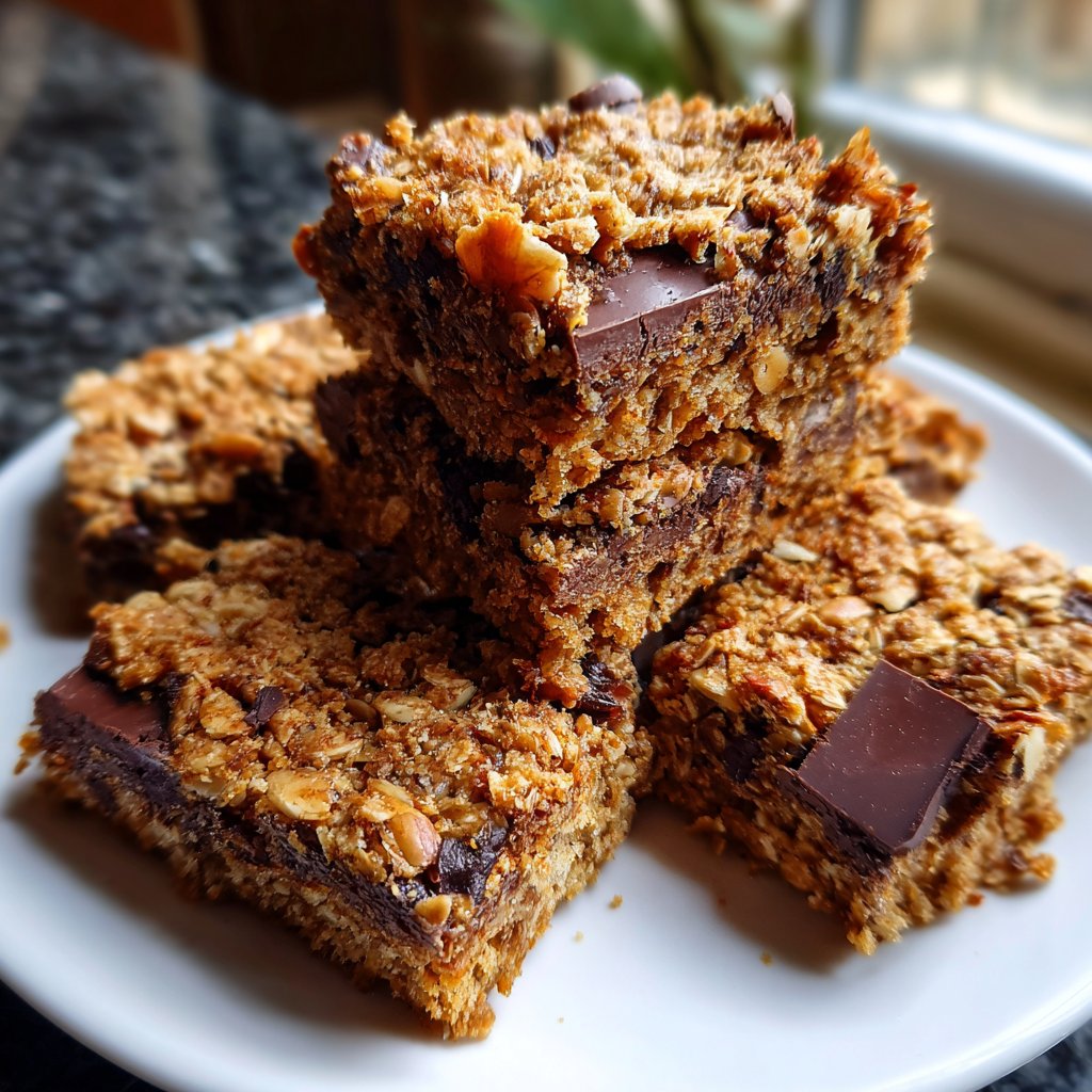 Chocolate Almond Oat Squares