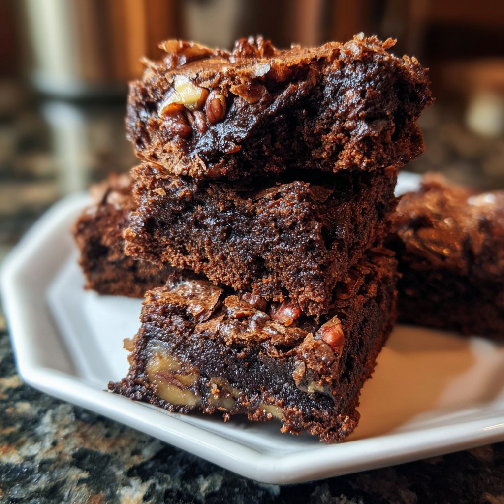 Crispy Sourdough Discard Brownies