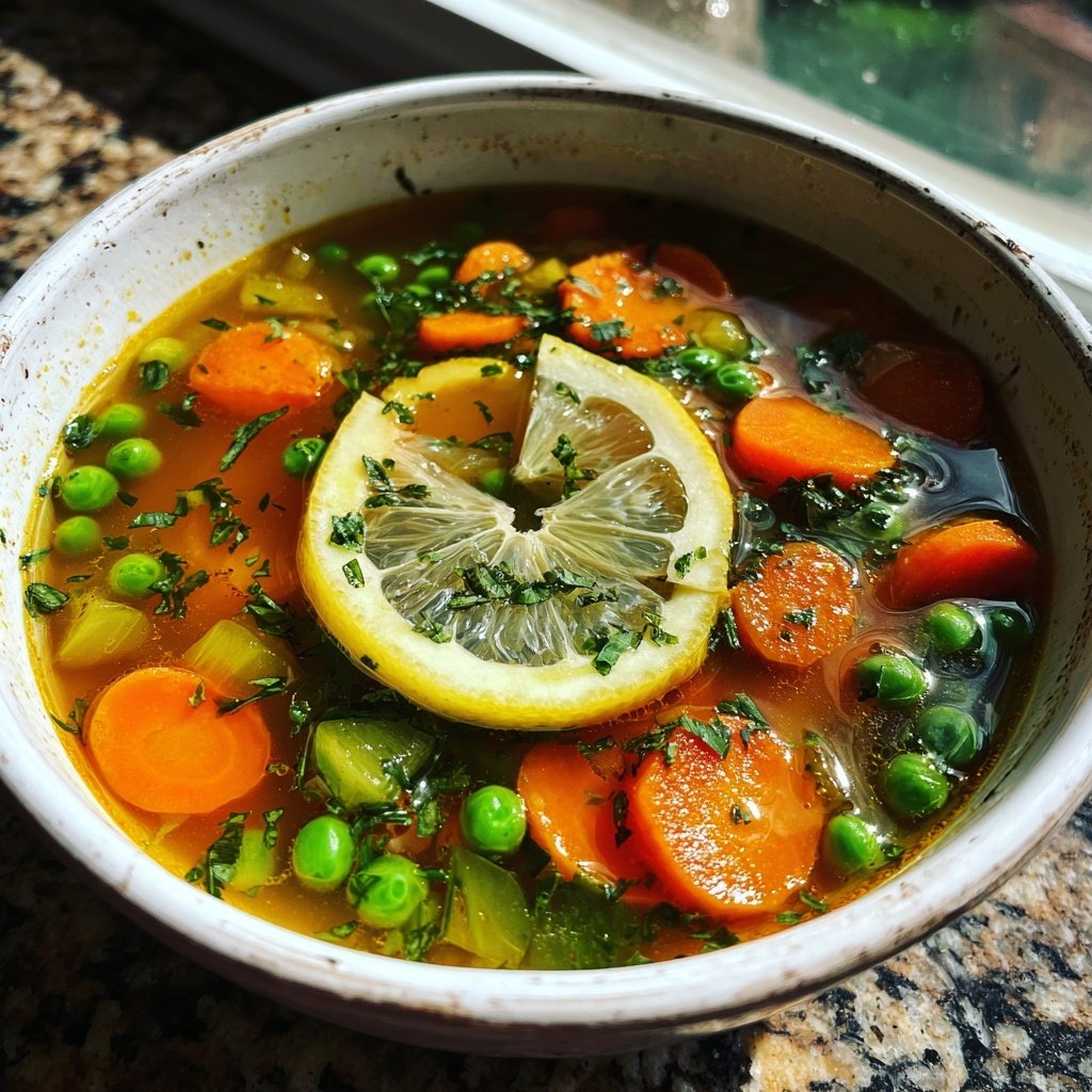 Spring Vegetable Soup With Lemon