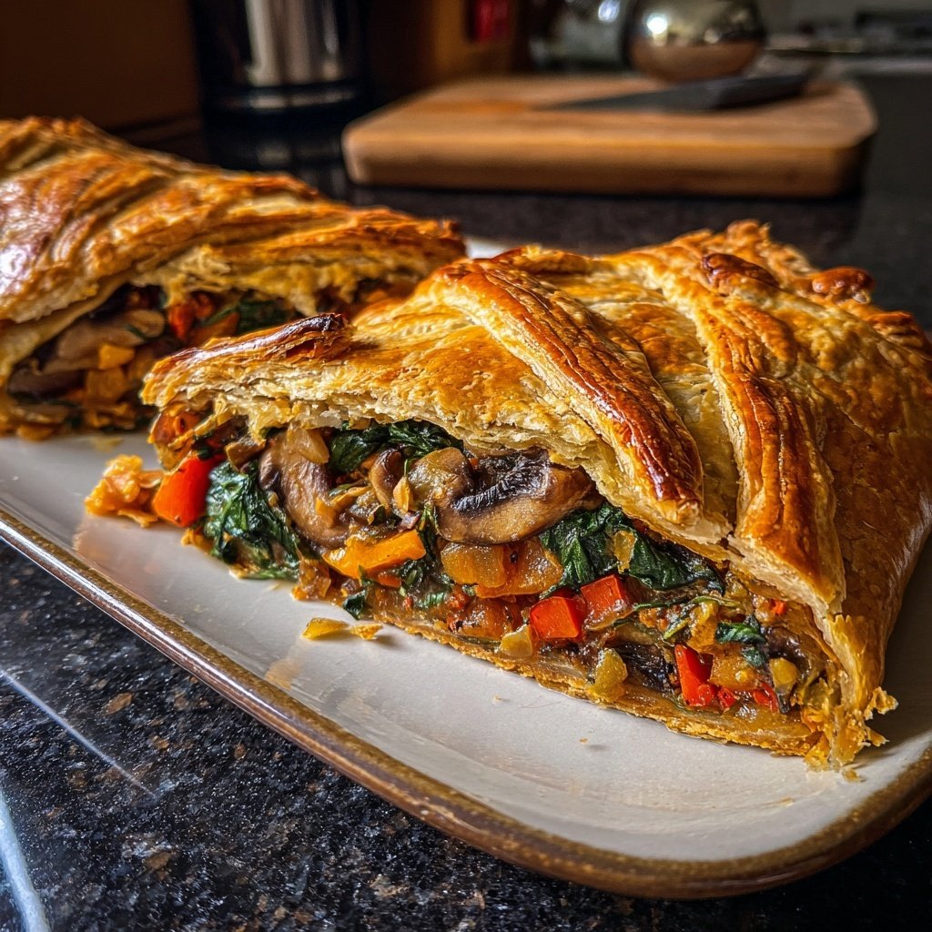 Valentine Dinner Roasted Vegetable Wellington