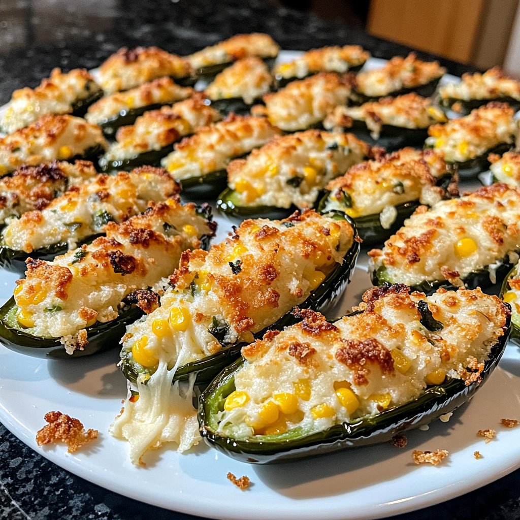 Jalapeno Poppers Stuffed with Corn