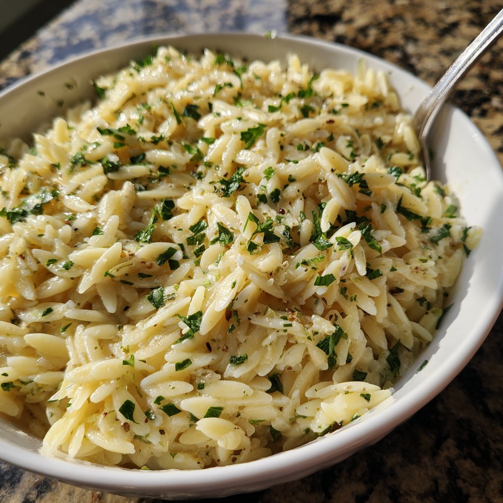 Romantic Garlic Butter Orzo