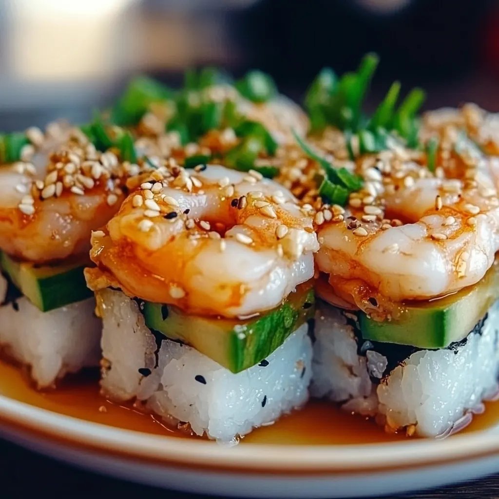 Spicy Shrimp Sushi Stacks