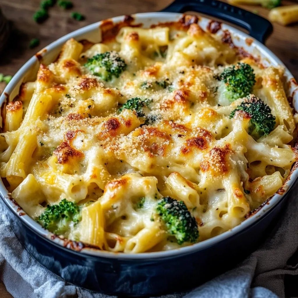 Cheesy Broccoli Chicken Pasta Bake