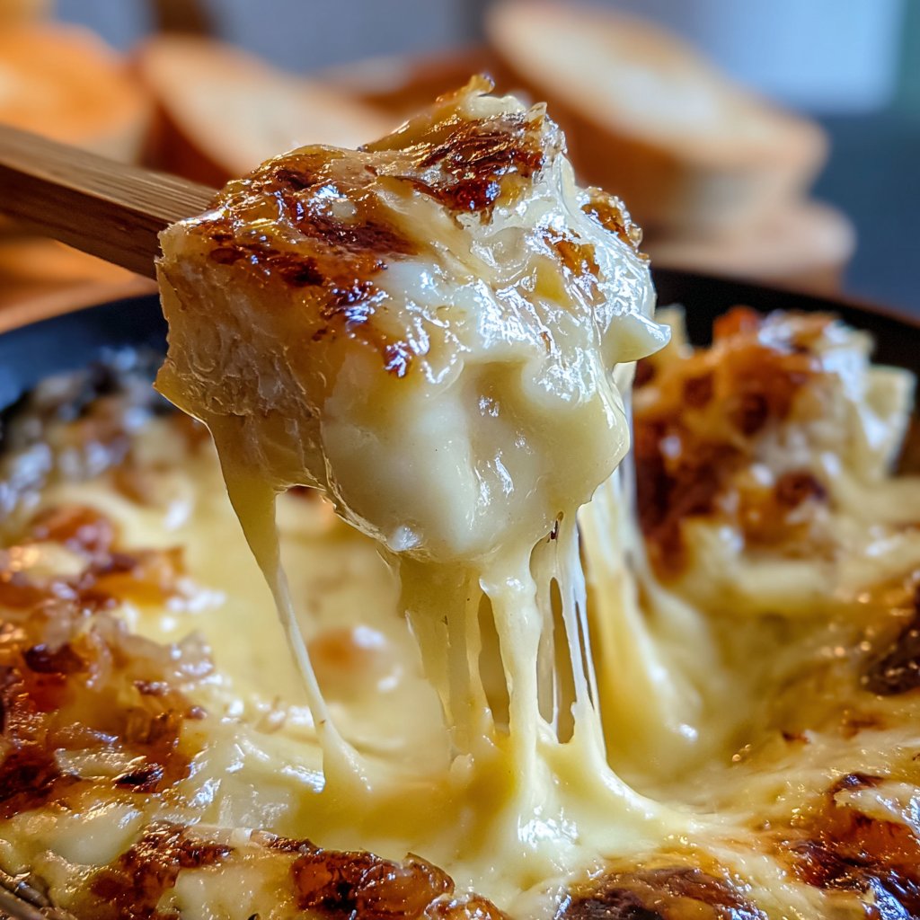 Fondue with Beer and Caramelized Onion