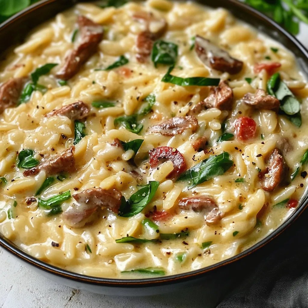 Creamy Tuscan Orzo