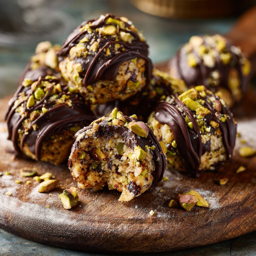 Chocolate Pistachio Snack Bites